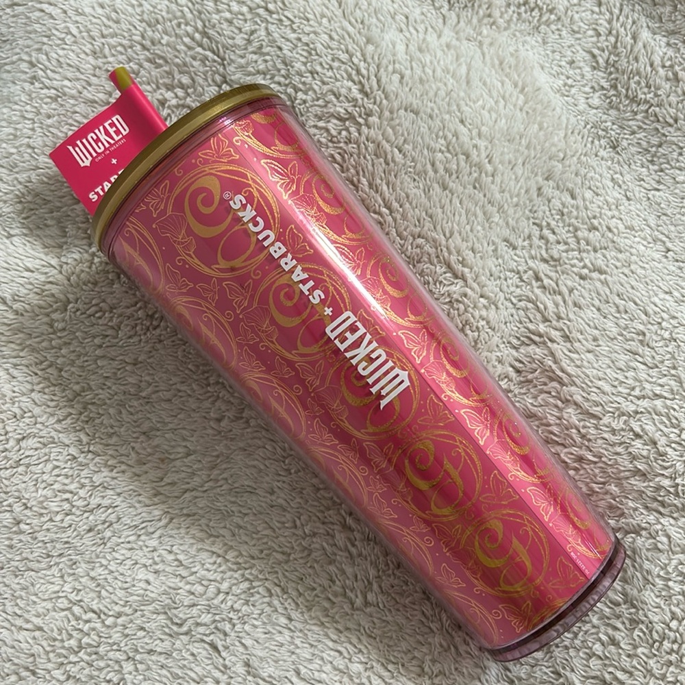 Wicked x Starbucks Pink Glitter Cold Cup 24 oz
